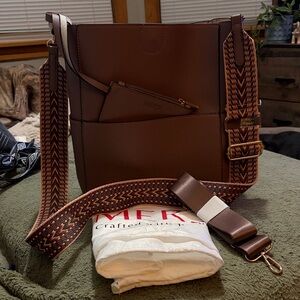 Mauve Crossbody Bag with two Adjustable Straps